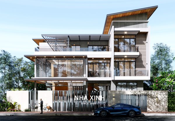 biệt thự hiện đại 3 tầng